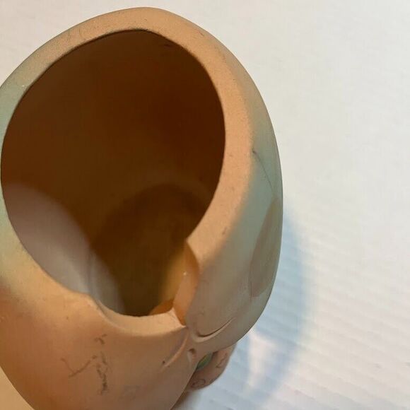 J. Vincent Studios Handcrafted Southwest Decor Open Vase w/Coyote Shelf Decor - Picture 4 of 4